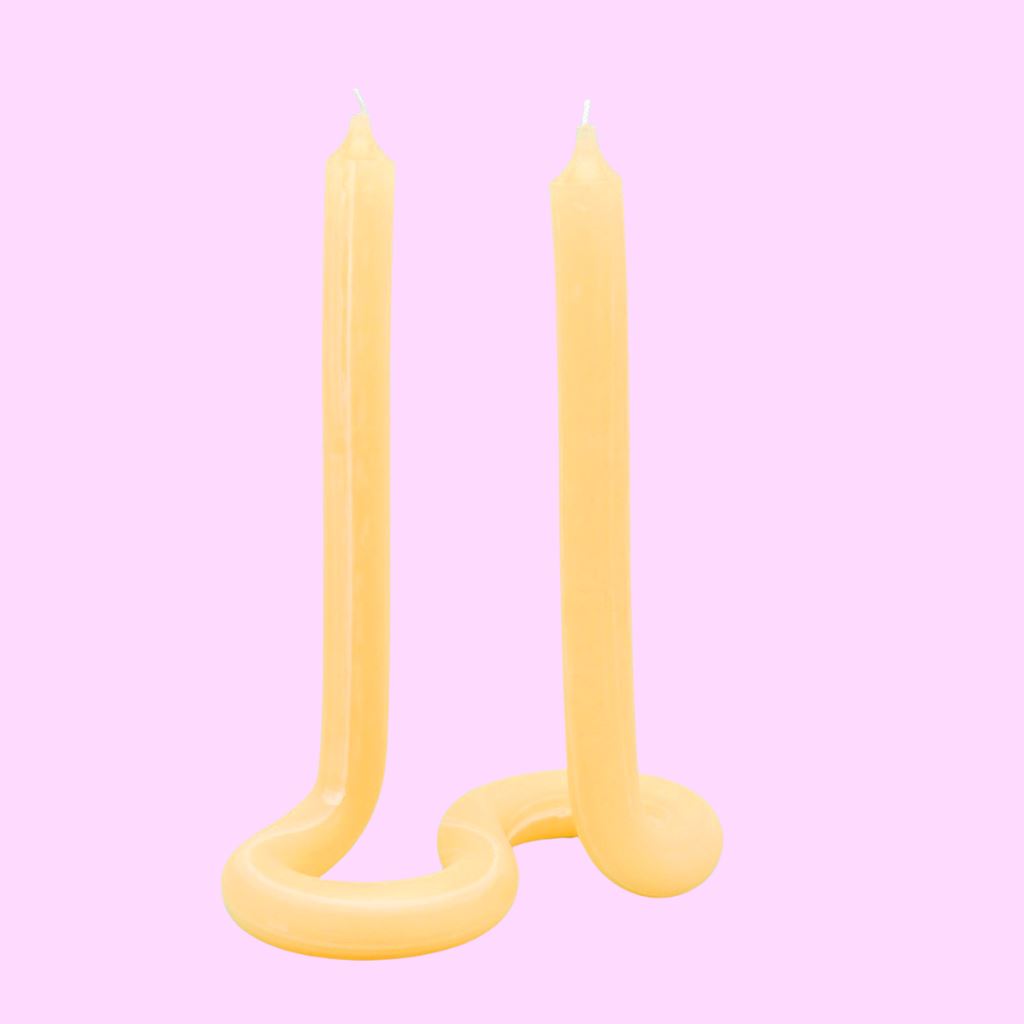 Twist candle peach - Re-leaf